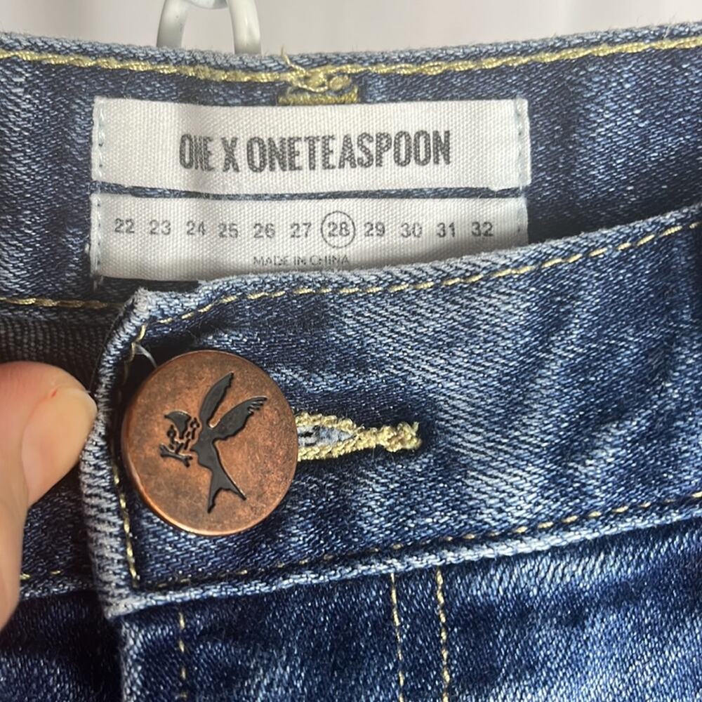 One Teaspoon Harlets High Rise|Long Rise|Fitted|Twisted Cuff Hem. - Picture 5 of 9